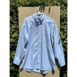 Stanford Wrinkle Free Dress Shirt Men's Neck 17/35 Travel Collared Cotton
